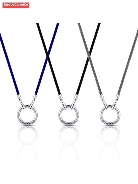Accessories - Eyeglass Holder Necklace Chain Strap Cord with Stainless Steel Loop, 3 Pack